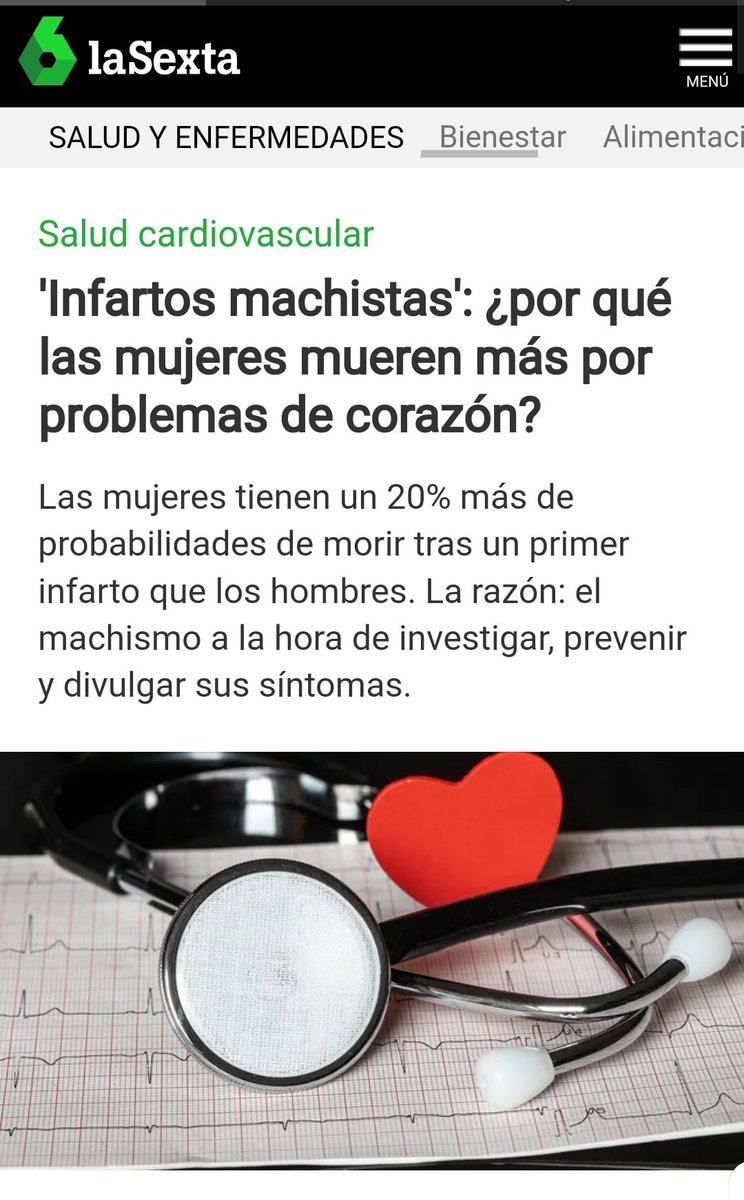 💃 Problemas de mujeres occidentales: los infartos machistas 🤣

💔 Las #repentinitis ya no son por el cambio climático

💉 Lo único seguro es que las vacunas no tienen nada que ver

Más millones para Irene Montero y su ministerio de igualdad 😷🐑

#DiaContralaViolenciadeGenero