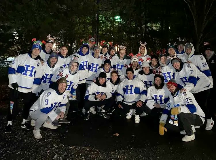 Men's hockey team takes part in the holiday parade in the Village of Clinton. 

<a href="/HamCollMHock/">Hamilton College Men's Hockey</a> <a href="/HamCollSports/">Hamilton College Athletics</a> <a href="/ClintonCCNY/">Clinton Chamber NY</a>