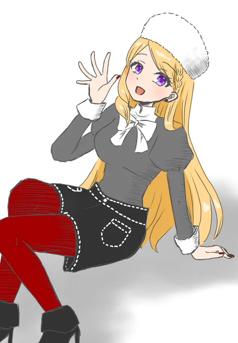 コーデバトルでミオしゃにアドバイスをもらったアキロゼ#ホロメンワンドロ1126#アロ絵 