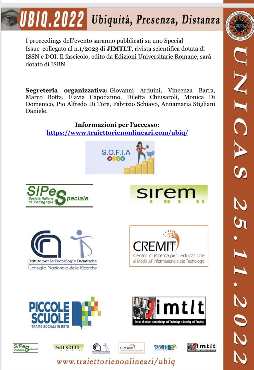 massibebop's tweet photo. Metaverso e prospettive in e per la didattica. Sviluppi e nuove frontiere. Possibili relazioni con l’UniversalDesignforLearning e l’Inclusione. Tutto questo al convegno Ubiq.2022.- Metalwelt Corpi Interazioni Educazioni @uni_cassino @sgambellurirosa #metawelt #inclusione https://t.co/EawzzQ8l8M