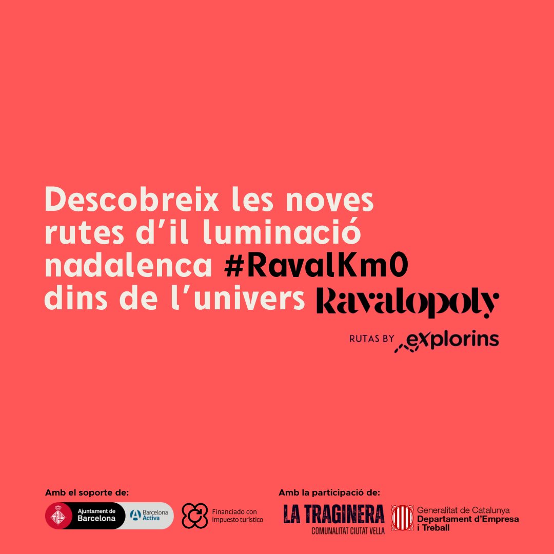 eXplorins's tweet photo. Estas navidades ven a descubrir las luces de #RavalKm0 dentro de #Ravalopoly rutas sociales by eXplorins✨@la_traginera y explorins se juntan para crear las #rutas de #Nadal2022 con el objetivo de dar visibilidad y contar las historias de los protagonistas del proyecto #RavalKm0 https://t.co/SzkNwuESYY