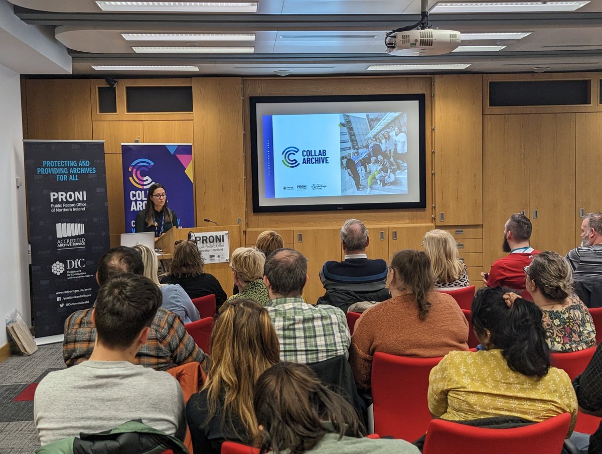 nia_ker's tweet photo. Bittersweet day in @PRONI_DFC today for our final #CollabArchive showcase supported by @HeritageFundUK with @lauraslaguiar displaying work from digital volunteers across the project. Check out https://t.co/n1cCG7NB5Z for more ๐๐ปโ๏ธ https://t.co/c14W0U5Lrk