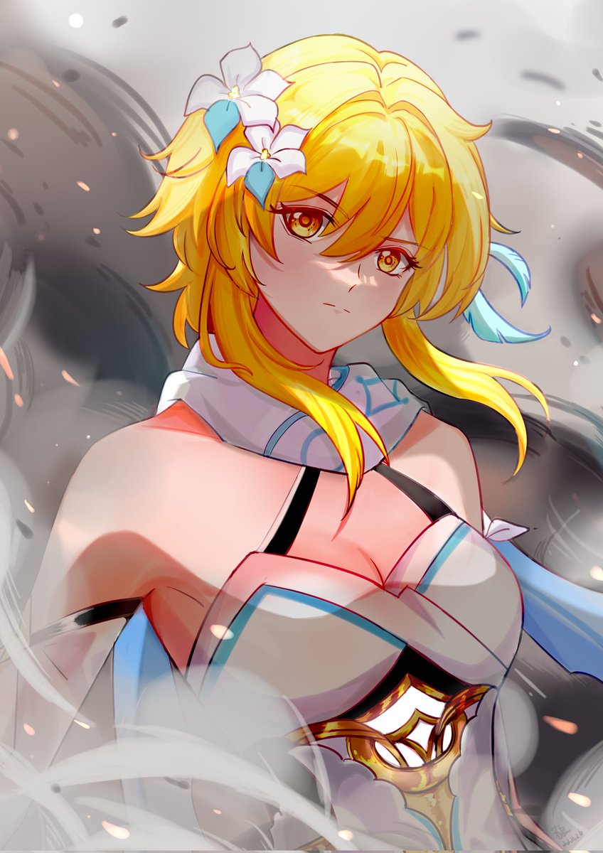Ghostwolfkid's tweet photo. #LUMINE #原神荧 #genshinimpactfanart lumine rocks！！！*\( ˆoˆ )/*.° https://t.co/MLI2vLrGvJ