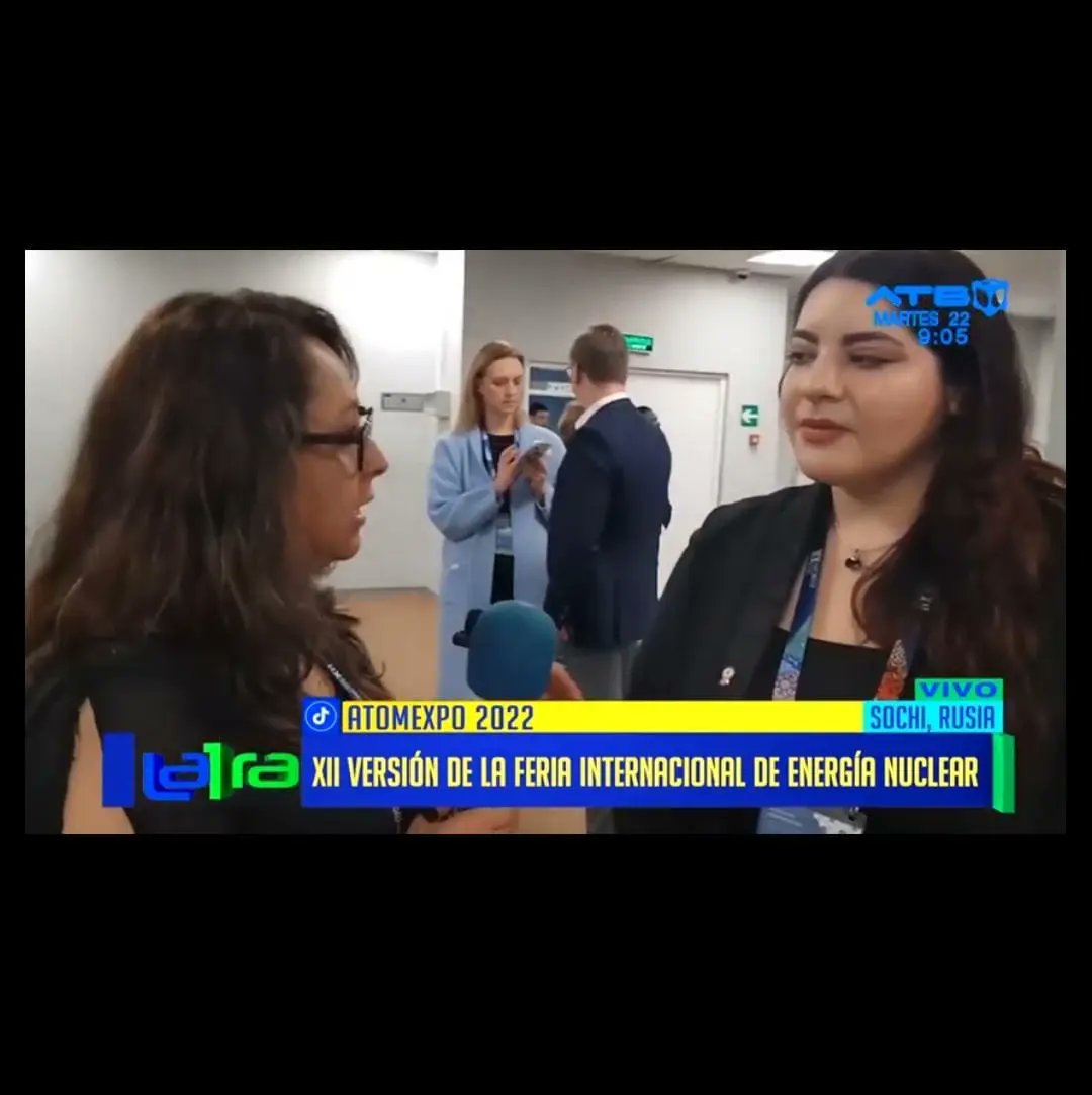 😍❤️📢📢 Queremos felicitar a nuestra querida becaria Kamila Da Silva por su increíble participación en la ATOMEXPO 2022, uno de los foros internacionales sobre energía nuclear más importantes de la actualidad.

¡Estamos orgullosos de vos @krdl1405 ! 🇵🇾❤️🇷🇺