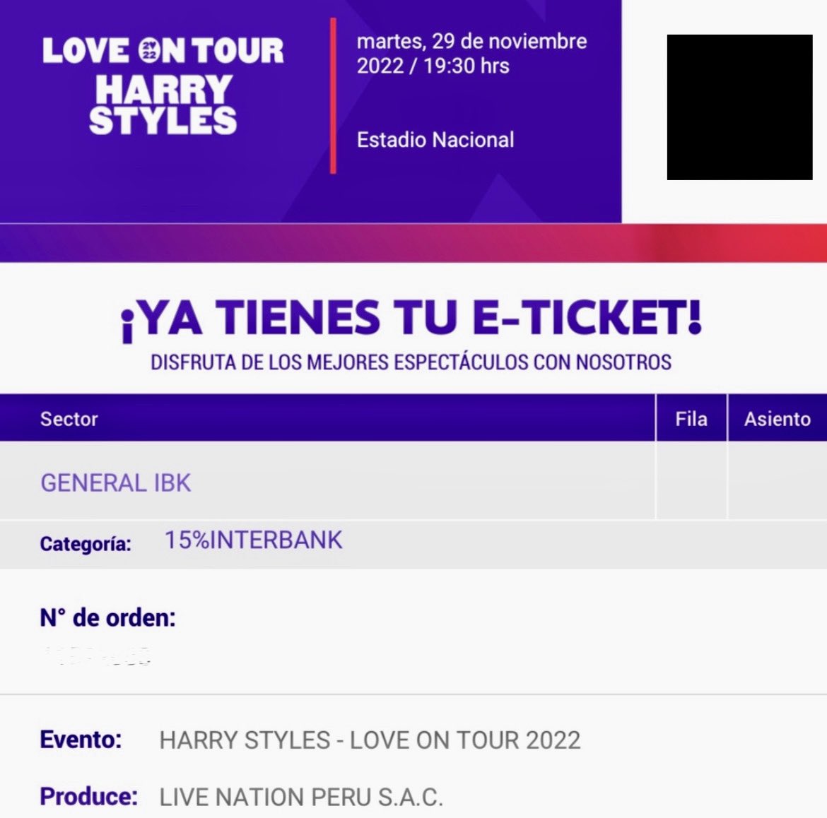 KRegal2004's tweet photo. hoola estoy vendiendo mi entrada a harry styles en zona general, no podré asistir por temas personales :( #harrystylesperu #loveontour #Harrystyleslima https://t.co/Cx1hskKO0u