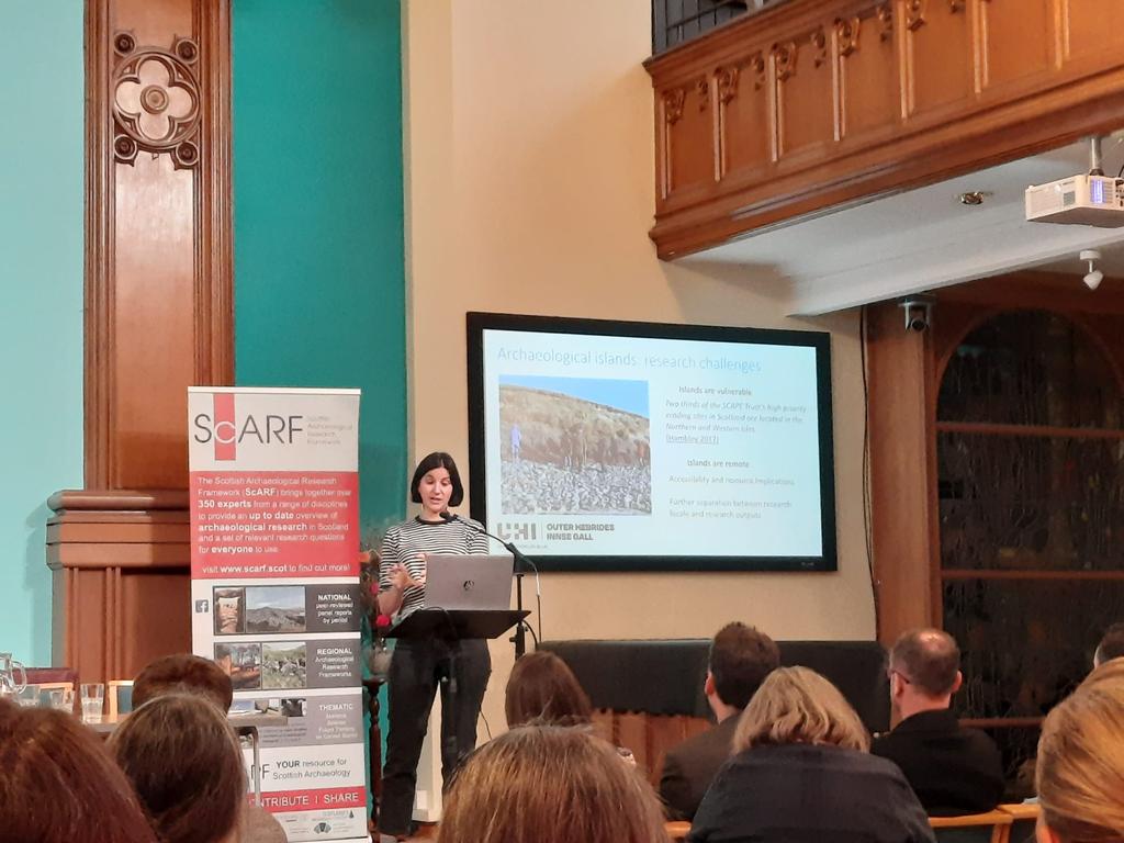SIRFA6's tweet photo. Becky talking about #SIRFA @ScARFHub 10 year celebration event.
SIRFA is funded by @HistEnvScot
And supported by @socantscot and @ALGAOScotland led by @UHI_OHARCH, in partnership with @ShetlandAmenity, @OrkneyCouncil @cne_siar
@UHIArchaeology @UHI_OHARCH https://t.co/epyklzdxAl