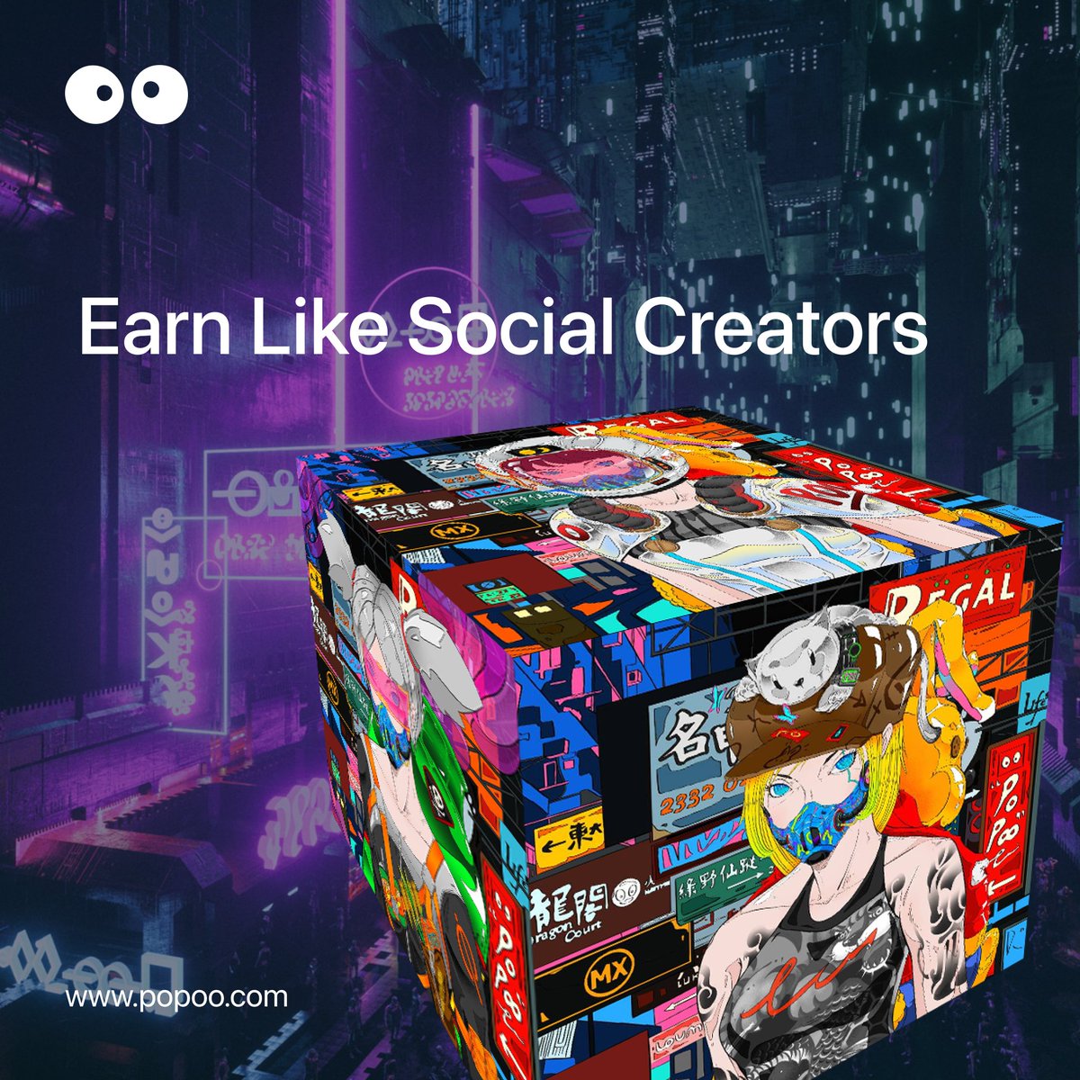 popapp_official's tweet photo. The creator economy came as a pleasant surprise to many, including #contentcreators.

Wouldn't you say getting rewarded for doing what you love and building a great community is too good to be true? Well, this is now our reality. 

Embrace a brighter future on #Popoo!
#NFT https://t.co/1YIGUkCDkL