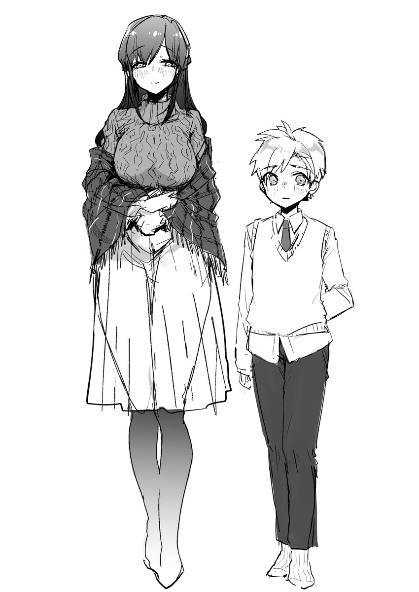 おねショタ漫画描いた時のキャラデザ出てきた(載せたっけ?) 