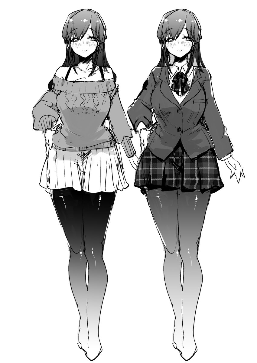 おねショタ漫画描いた時のキャラデザ出てきた(載せたっけ?) 