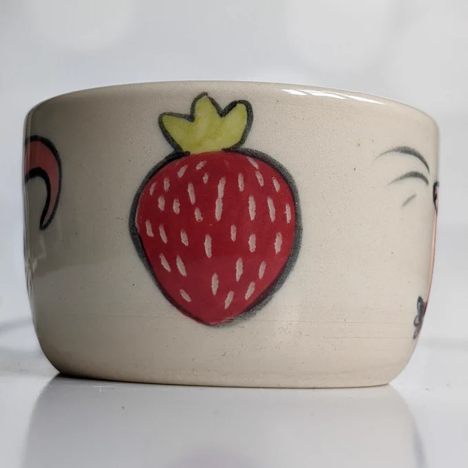 Opossum and strawberry  