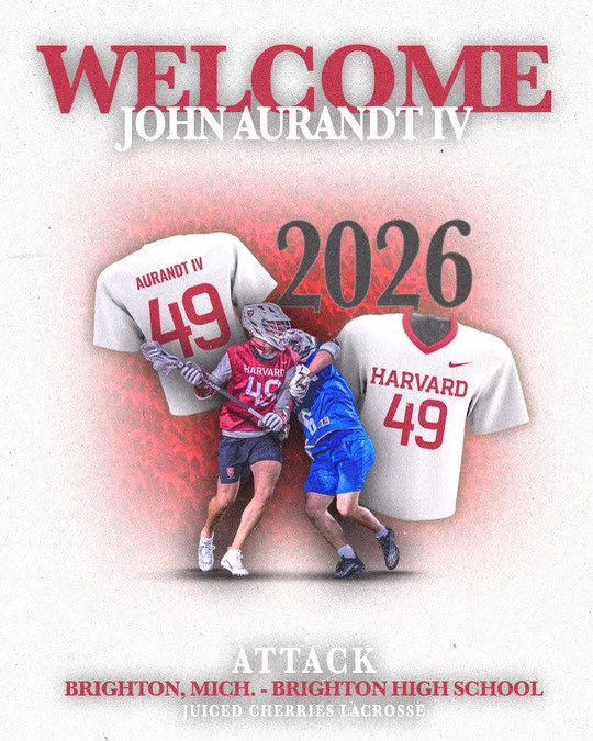 Welcome, John Aurandt IV ‘26
📍 Brighton, MI
🏫 Brighton HS
🥍 Juiced Cherries