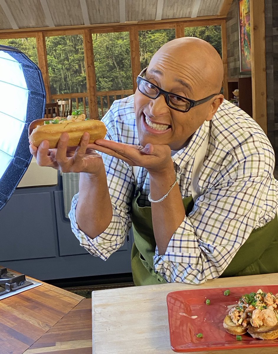 ChefKevinBelton's tweet photo. Step into the light with me y’all and these deliciously beautiful shrimp and crawfish roll on Kevin Belton’s Cookin’ Louisiana. You don’t wanna miss out. #kevinbeltonscookinlouisiana #pbschef #cookinwithchefkevin @GibbsSmithBooks @CreateTVchannel @PBS @ampublictv @WYESTV https://t.co/Gfl4TmyzUR