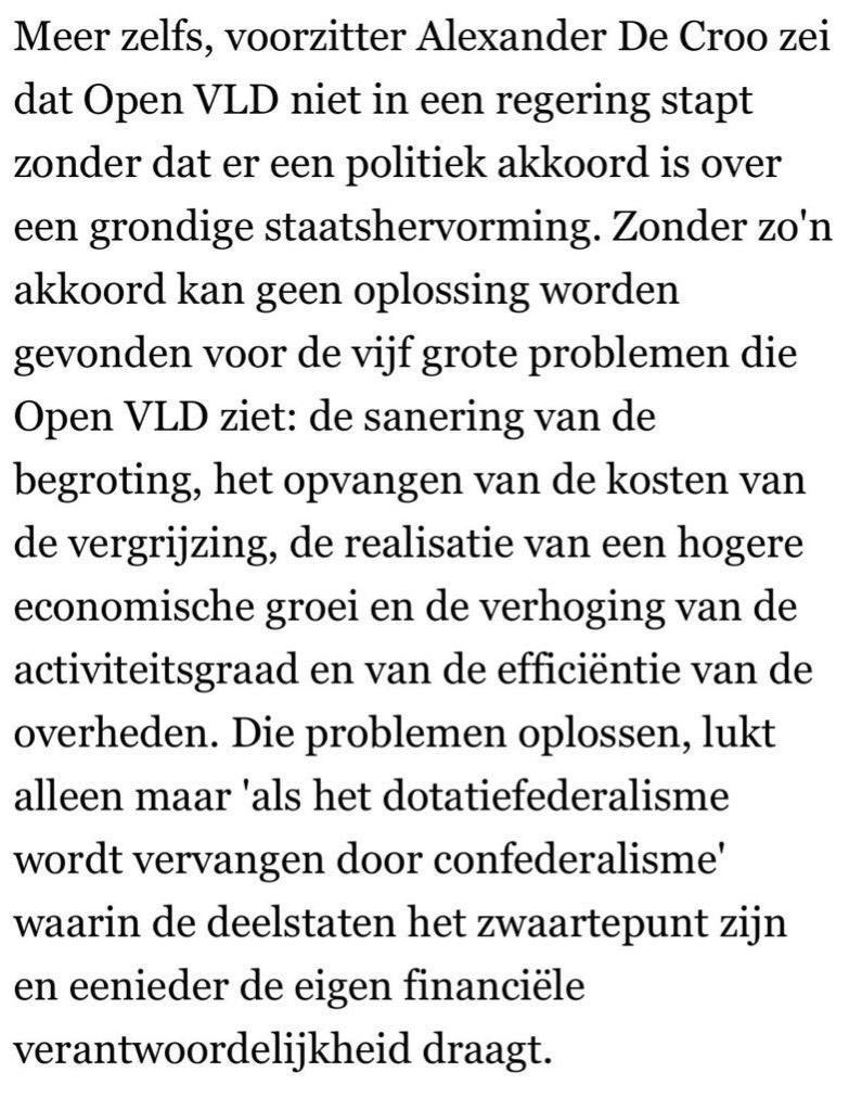 Bart_DeWever's tweet photo. Laat er geen twijfel over bestaan: ook de traditionele partijen beseffen al lang dat de huidige Belgische situatie onwerkbaar is en dat enkel confederalisme soelaas kan bieden. Alleen “vergeten” sommigen dat mettertijd omdat het politiek opportuun is. Eentje uit de oude doos. 👇 https://t.co/1brGR5C9gX