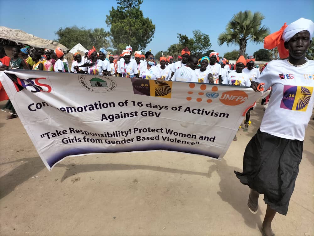 HopeRestoratio3's tweet photo. Well Represented in all locations #Juba_HQ, #Mayom, #Fangak, #Mayendit, #Rumbek, #Bentiu and #Leer during commemoration of #16DaysOfActivism In partnership with @UNFPASouthSudan creating an environment where women and girls not only survive but thrive & dream their full potential https://t.co/sg05fXUkut