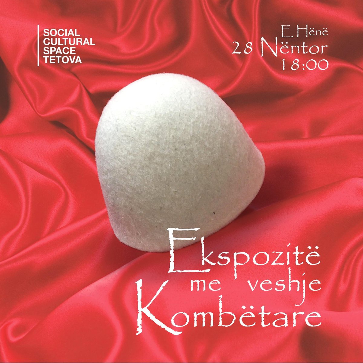 SpaceTetova's tweet image. Festojmë pavarësinë e Shqipërisë 🇦🇱

🔴18:00 - Ekspozitë me veshje tradicionale të modeluara nga
krijueset e butiqeve përreth

🔴19:30 - Lexojmë poezi shqipe

🔴21:00 - Përzgjedhje muzikore nga Redi 

⏰️ E HËNË
📍 SCS-Tetova

#SpaceTetova #SaveTheSpace #HapësiraJote