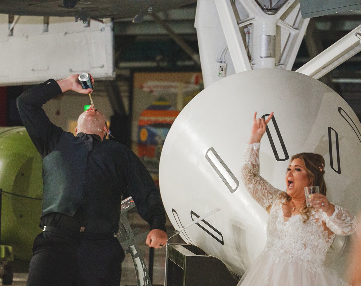 When you finally get to marry the love of your life, you celebrate!