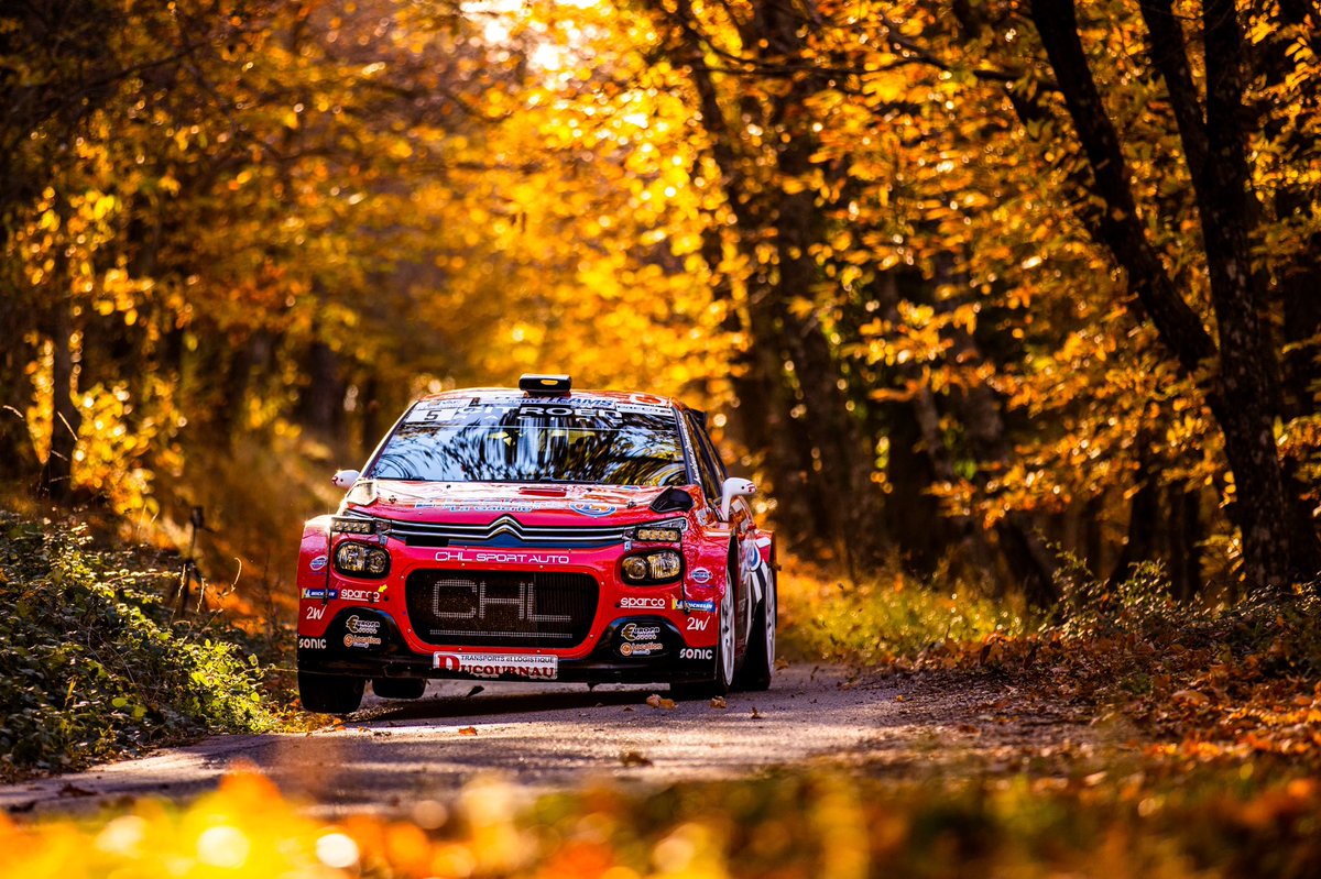 CitroenRacing's tweet photo. One day to go of #VarRallye.
Hugo Margaillan sits P2 and after a slow puncture @yoannbonato drops P4. 
58km to go tomorrow! https://t.co/pbzYpM8Sl7