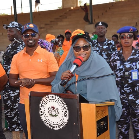 The wife of the Governor of Adamawa State led a 5Km walk advocating for Gender equality! ... Gender inequalities are a bane to societal growth, Development, and progress # UNFPA Nigeria # TFT foundation # YSMAAD # WELeadSHRH # 16DOA2022 # ENDGBV # UNIT