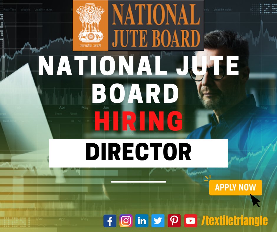 TextileTriangle's tweet photo. National Jute Board under Ministry of Textiles, Govt of India is hiring Director (Market Promotion & Scheme Implementation).
READ MORE : https://t.co/dVp1zB9sIh
#textiletriangle #textilejobs #jobalert #hiring #applynow #career #textile #job #NJB #jute #nationaljuteboard https://t.co/BnAGXP7evP