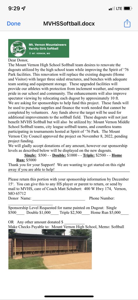 MtVernSoftball's tweet photo. Softball parent group is looking for some support for a project to improve the field that the high school softball team plays on. If you know of someone looking to make a donation or has the skills to help out please reach out and I will get you in contact with the right person. https://t.co/hN2C6VWJUR