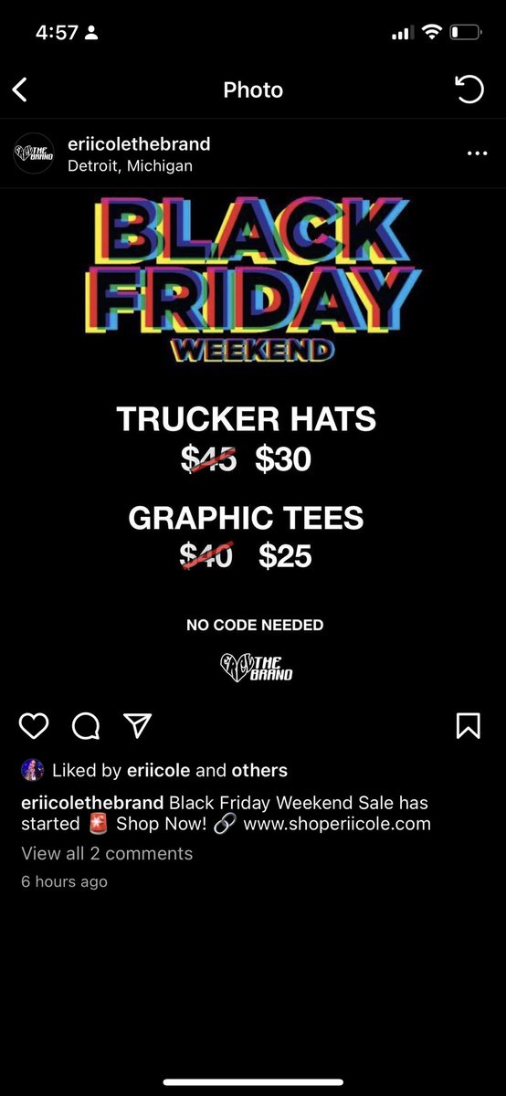 lex_cee's tweet image. 🚨Black Friday deals are still going 🚨
Use my code “ERCLLEX” for extra $$$ off !! 

Head over to IG: eriicolethebrand 
🔗 shoperiicole.com