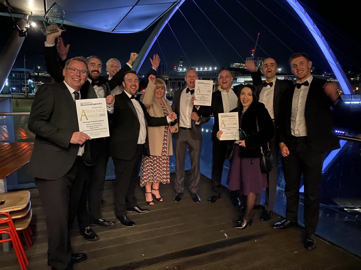 Very proud of Alexandra Puscasu, named Young Engineer of the Year at the IStructE Northern Counties Awards. Well deserved Alex 👏
Also delighted to see Collingwood College Music Studios win in its category, with Ovingham First School receiving a Special Commendation. #Teamwork