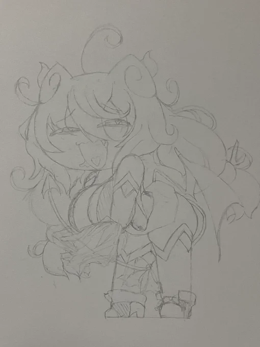 ラフ書き!早めに仕上げられるように頑張るぞ! 