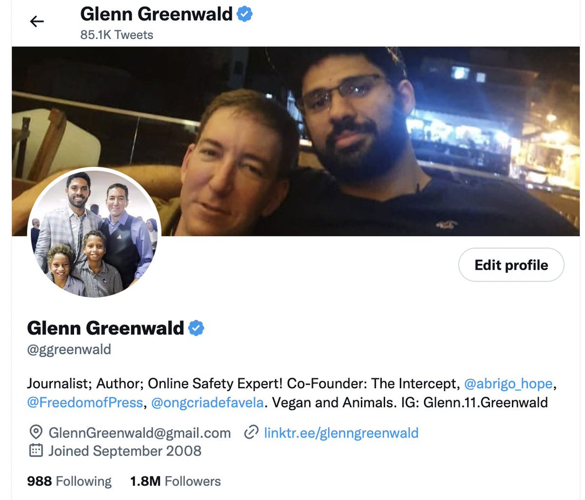 😂 Glenn Greenwald is such a treasure. 