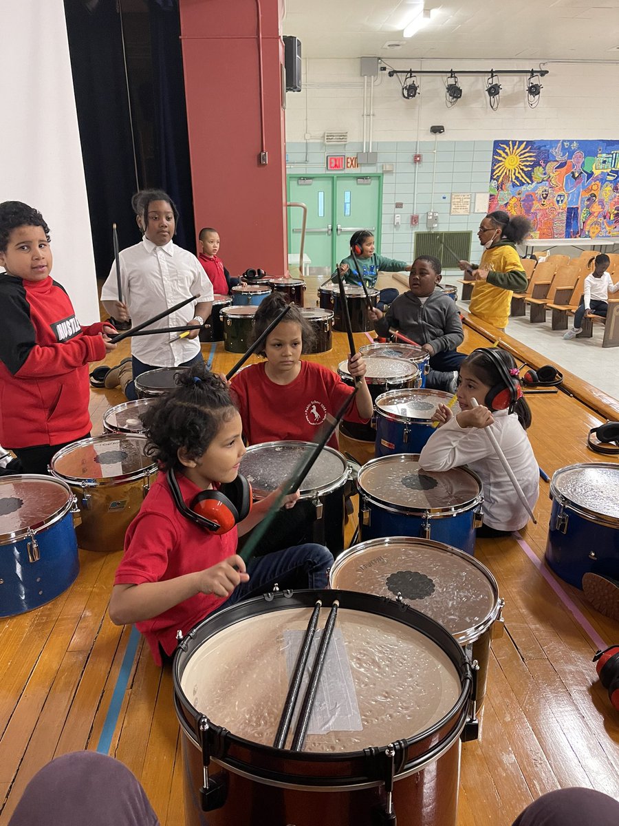Percussionist William Ruiz- with my students in Harlem NY