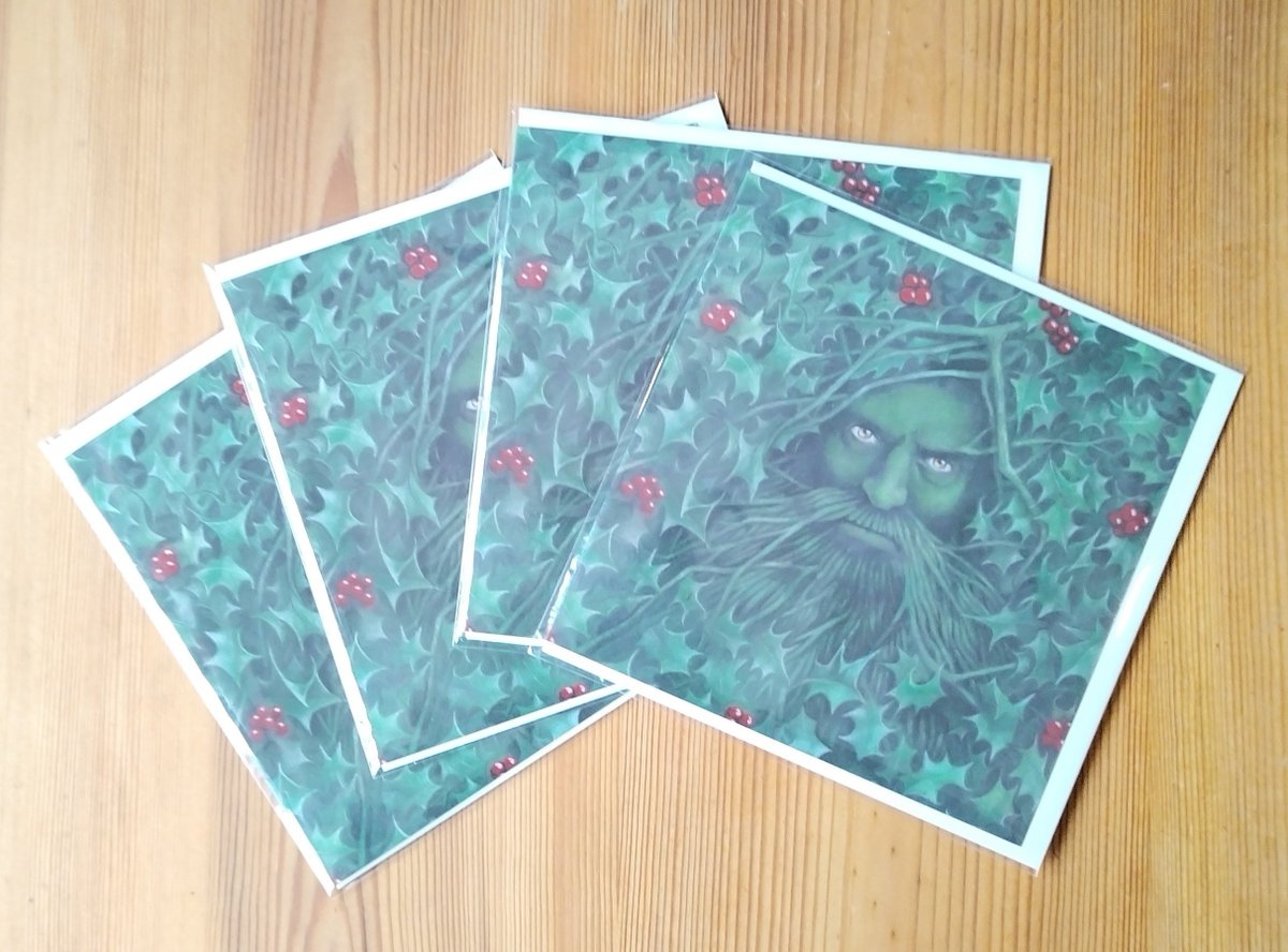 JamesMorganW's tweet photo. Spirit of Yule Greetings Cards now available. #etsy shop: 4 x greetings card. Spirit of Yule, Green Man of Winter, from an original painting by James Morgan Williams https://t.co/ScBD6VZrQQ #greetings #greetingcard #cards #pagan #gods #wicca #yule #midwinter #greenman https://t.co/pGAXvsJC5Y