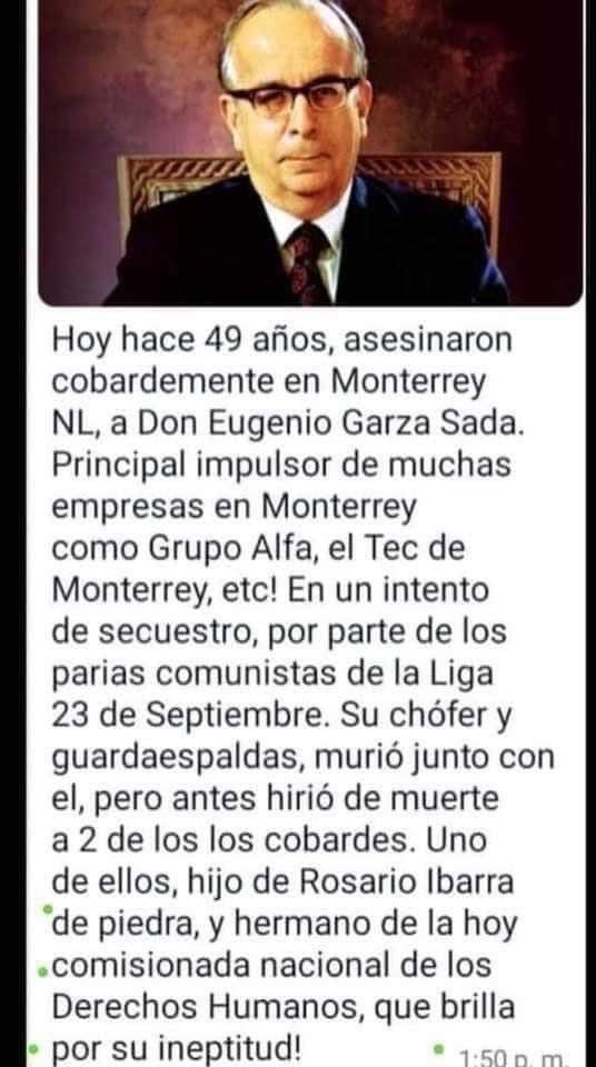 RicardoAlemanMx's tweet photo. Se filtra boletín que en breve dará a conocer la presidenta de la @CNDH , @RosarioPiedraIb !
Acusó al @INEMexico de no impedir el crimen del empresario Eugenio Garza Sada, a manos de Jesús Piedra Ibarra!
Que opinan? https://t.co/XXtlfGAemb
