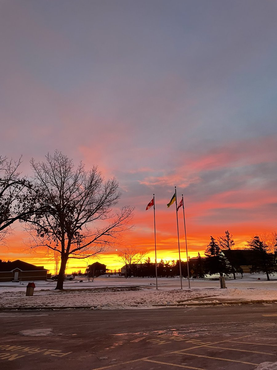 AMCNotreDame's tweet photo. November brings incredible morning skies to our campus! #campuslife 

📸: Nicky Hui ‘23 https://t.co/x9xcCz9tU2