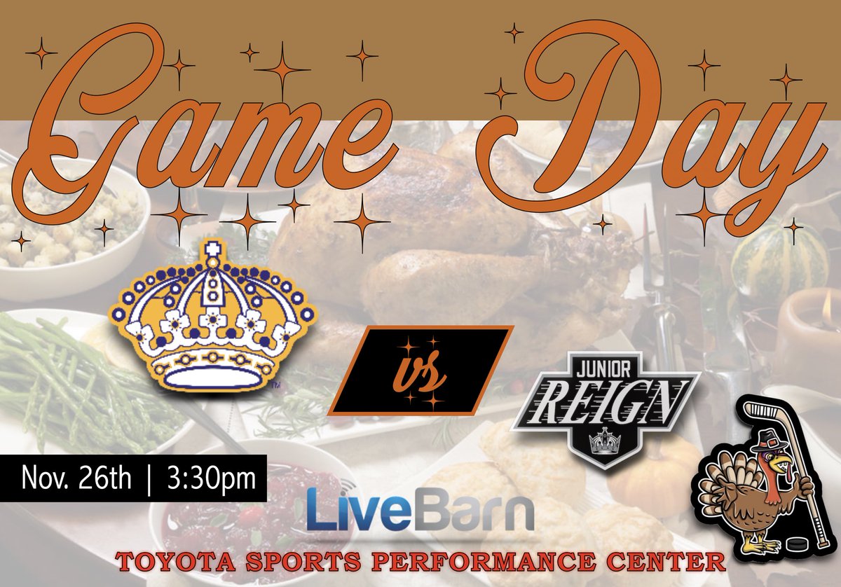 JrKings16AAA's tweet image. GAME DAY!! Best part of Thanksgiving is turkey all week. 3:30. Toyota Sports Center. Extra gravy. 🦃🦃🦃 @ToyotaSportsCtr @LiveBarn @JrKings06 @hockeymaps