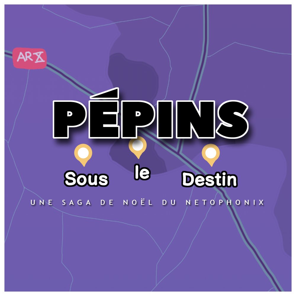 Pochette de Pépins sous le Destin. Le fond de la pochette représente une sorte de carte, comme sur un GPS.