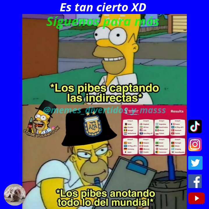 MasssMemes's tweet photo. ¡Hoy se gana gente! Fuera toda mufa 🇦🇷🥳👍

Admin 1
#memesargentina #memesqatar2022 #memesdelmundial #argentinacampeón #elijocreer #anulomufa☘️ https://t.co/4tOLJJPw7c