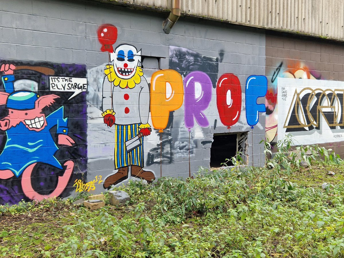 watkins92's tweet photo. First time doing lettering, kept it simple but I'm happy with it
#graffiti #Streetart #clown #horror #spraypaint #dope # https://t.co/lvjSvOk9rP