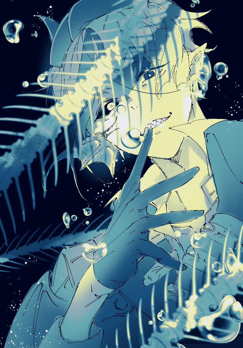 海の怪物 悠作は影人間 のイラスト