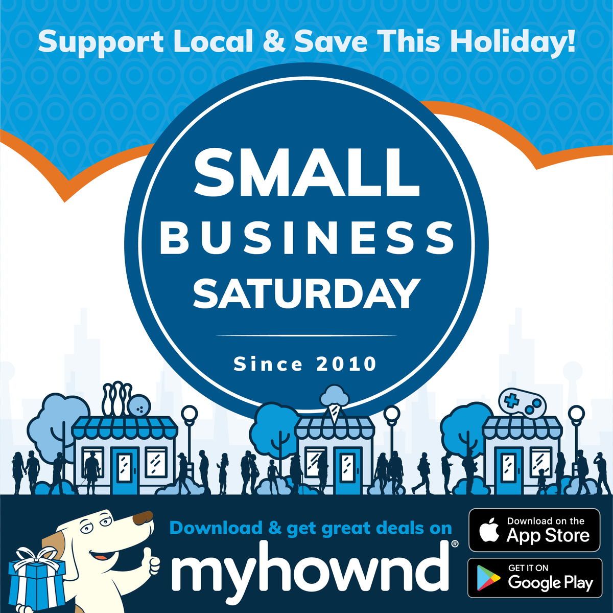 HowndInc's tweet photo. Support small businesses with your purchases and positively impact your local area this holiday!

To find deals near you, download the MyHownd mobile app!

Merchants, Hownd loves promoting great experiences! Get started at https://t.co/IiU56TP9Kf.

#SmallBusinessSaturday #hownd https://t.co/Sn73HDyVNx