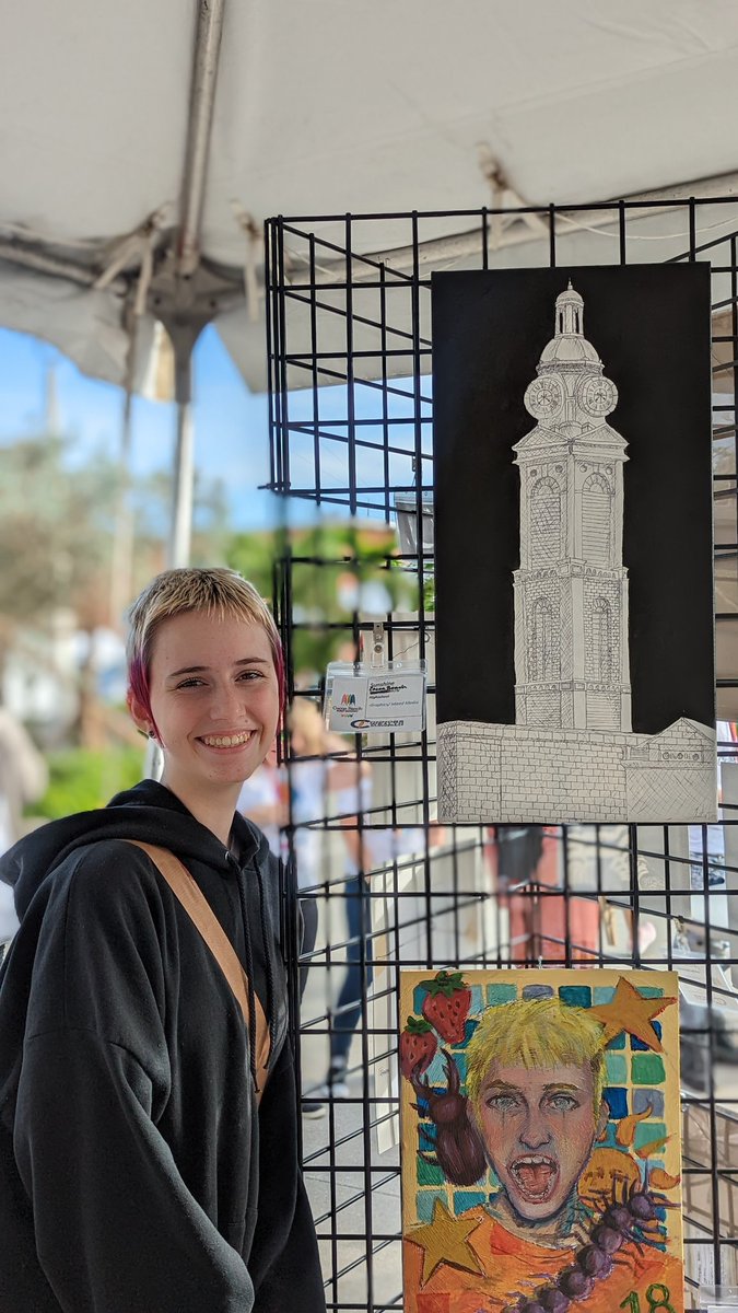 CBHSArt's tweet photo. The student Cocoa Beach Art Show is happening now! Check out all the amazing student art on display. Awards ceremony will start at 1pm @cocoabeachart https://t.co/KDqfK9rnqj