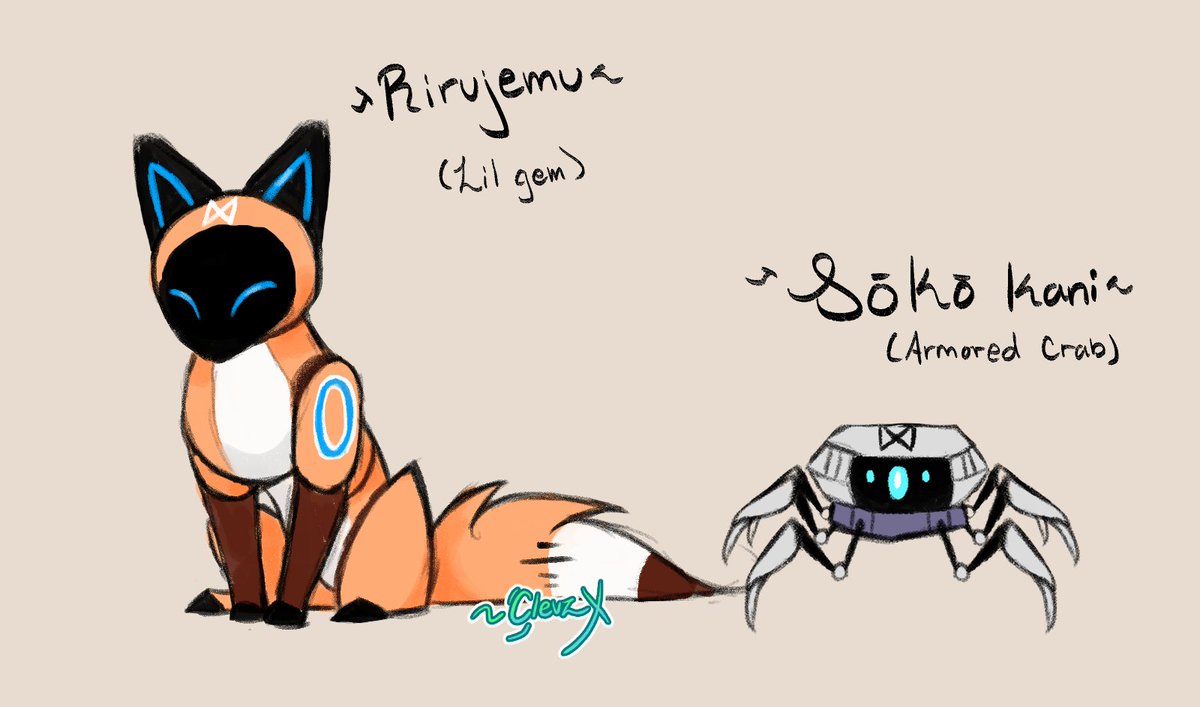 Meet the new lil robot helpers, Rirujemu and Soko Kani! (And yes