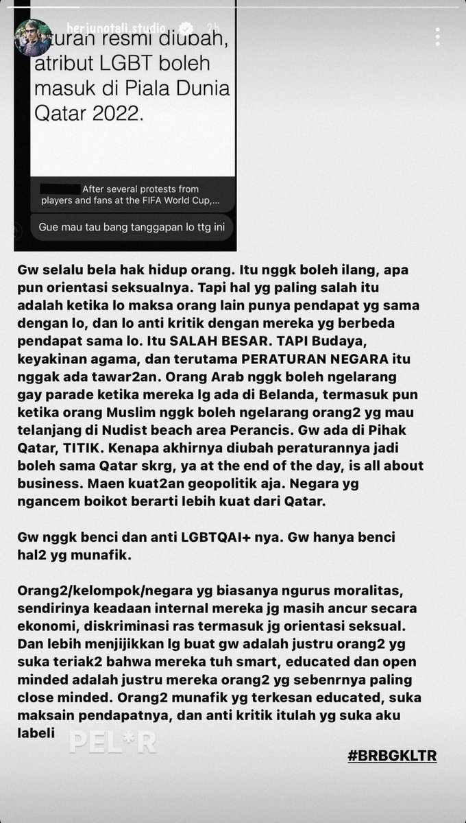 Ter wakilkan bsnget sama bang junot.

"Educated dan open minder adalah justru mereka orang2 yang sebenernya paling close minded." 💯

Gitasav tolong baca ini 👇🏼😆