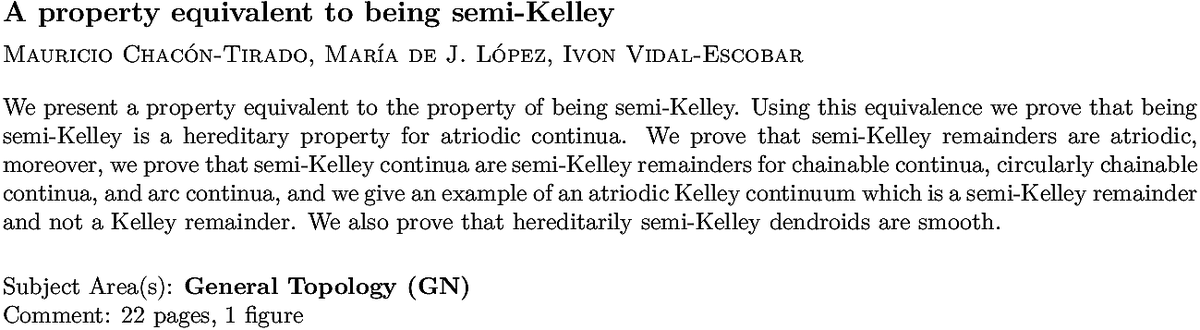 arxiv.org/abs/2211.13162…
M Chacón-Tirado et. al.
A property equivalent to being semi-Kelley