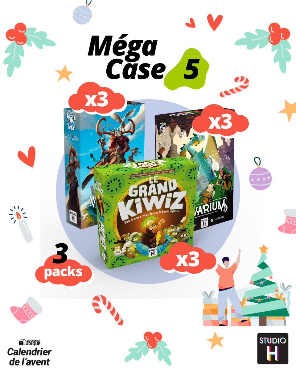 🔴 #CalendrierDuGrenier | Case 5

🎁 À gagner : 1 Pack des 3 jeux
➡️ RT + Follow 
<a href="/GrenierLudique/">Le Grenier ✨ | Petits objets pour grands joueurs</a>
 et 
<a href="/Studio_H_Games/">Studio H Games</a>

✅ TAS le 07/12/22 (#Concours sur FB et IG également) 

Ouvert à 🇫🇷 &amp; 🇧🇪
#jds #JeuConcours #j2s #bgg #concours #vivarium #valbaara #legrandkiwiz