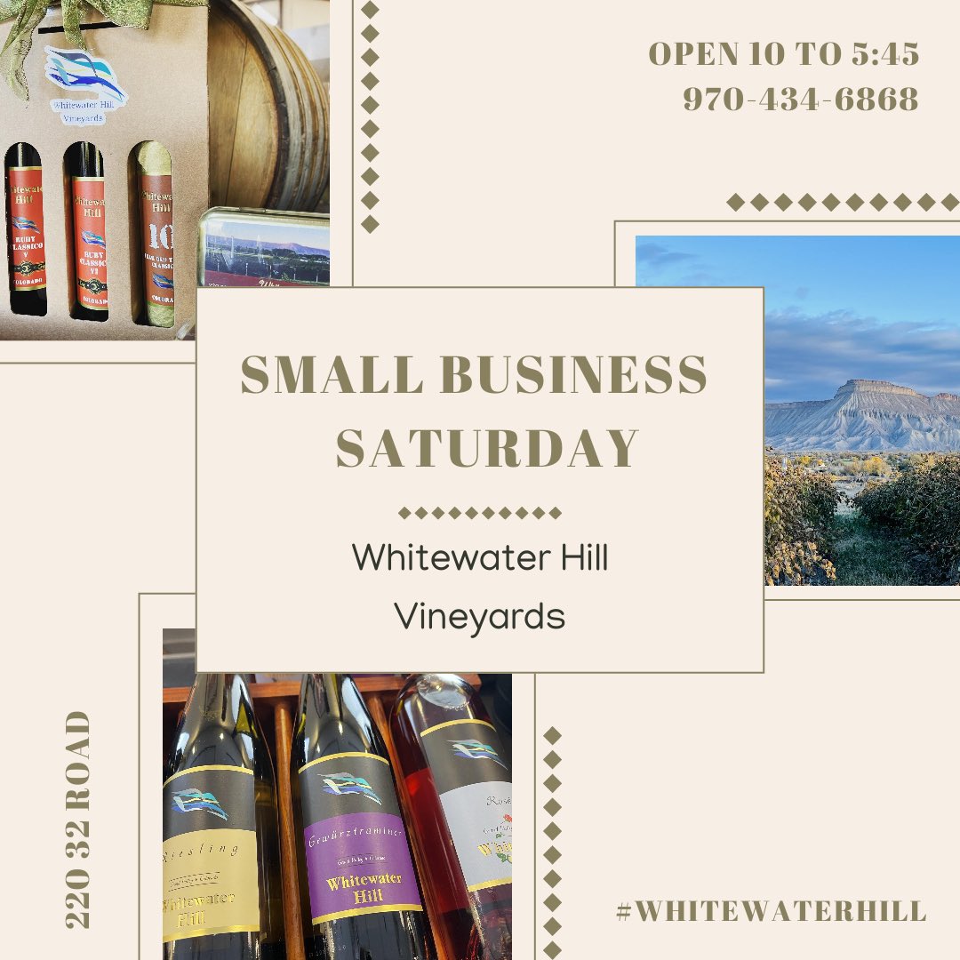 WhitewaterHill's tweet photo. Thanks for supporting local small business!

 #colorado #coloradowine #winelover #coloradowineevents #coloradowinecountry 
#westslopebestslope #grandjunctionsmallbusiness #grandjunction #grandjunctioncolorado #grandjunctionco #colorado #wine  #colorado #travel #visitgrandjunction https://t.co/sVLSqsX8w2
