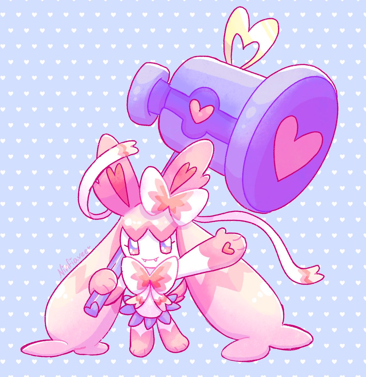 Tinkaton Sylveon fusion!! 🎀🔨💖