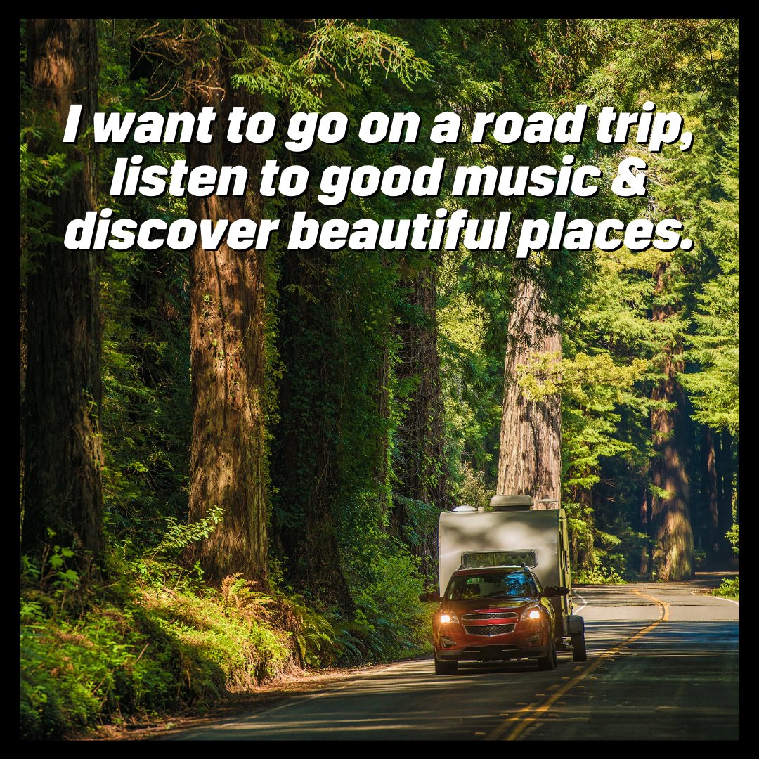 I want to go on a road trip, listen to good music, & discover beautiful places. 🙌
Share where you're #camping at this weekend. 👇
*
*
#RVing #Camperlife #RVAdventure #RoadTrip #Music #BeautifulPlaces