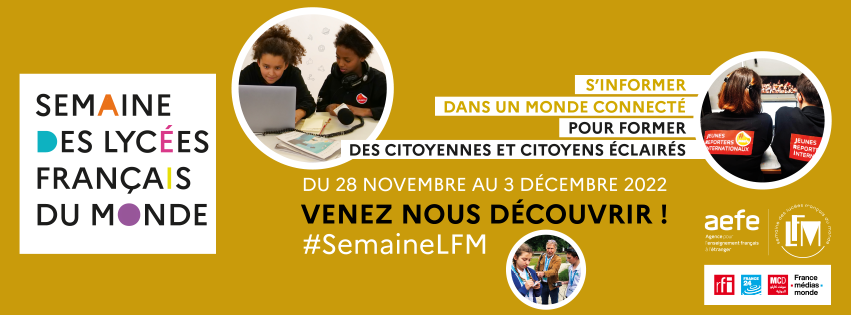 lycee_mermoz's tweet image. #slfm 🌍I La 6e édition de la Semaine des lycées français du monde , s'installe au Lycée Français Jean Mermoz dès lundi 🙌
Programme #LFJM à découvrir ici 👉 swll.to/attUJk

📱#slfm en temps réel sur nos réseaux sociaux dès la semaine prochaine !

@aefeinfo