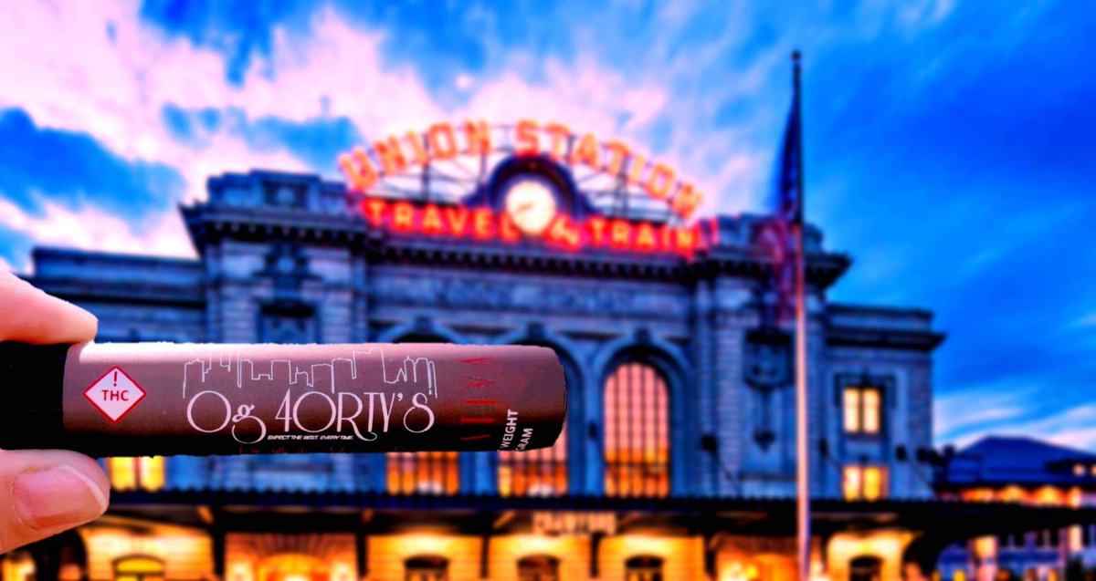 40rtyG's tweet photo. High Friends, 
 Such a beautiful Saturday!
What a perfect day to jump on the Og 40RTY'S express!
Alll aboaard!!
#og40rtys #unionstation #denver #downtown #Saturday #chillax #smokestacks #choochoo #stoner #express #love #buds #Light #happiness #puffpuffpass #womanowned #womanpower https://t.co/4IMDp9M5ED