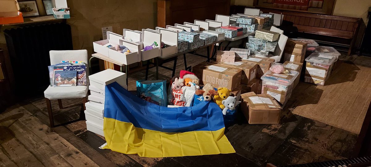 StEdmundsRoch's tweet photo. Thank you to all those #Amazing People who are #GivingToUkraine Supprting the Peoples of #Ukarine we are delighted with your #Donations #Rochdale Your #Awsome Even the horse is happy fining up his transporter to #SendAid to #Ukraine from #Rochdale @RochdaleCouncil #Liviv https://t.co/u2xBVcNjo1