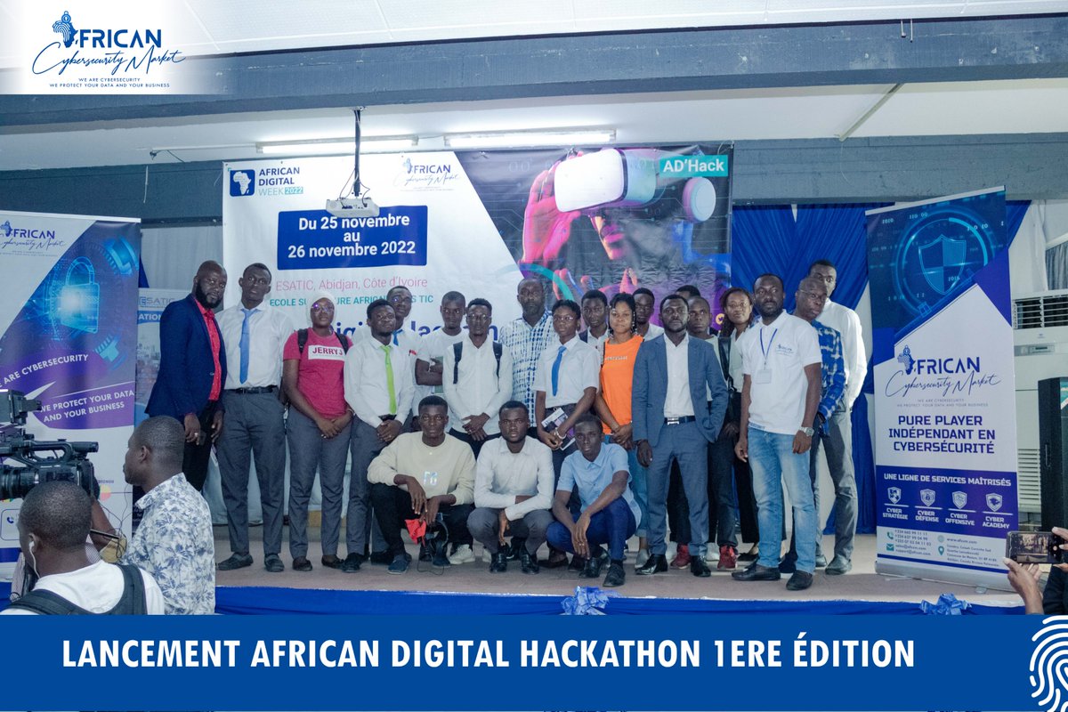 AFCSM224's tweet photo. Retour en image sur le lancement du hackathon de l'
@ADW_CI
 sponsorisé par l'African Cybersecurity Market, qui était présente avec sa déléguation.
#ACM #Adhack https://t.co/mOGaUNBUTh